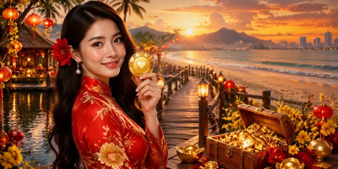 Khung cảnh thưởng thức xổ số bên bờ biển Đà Nẵng