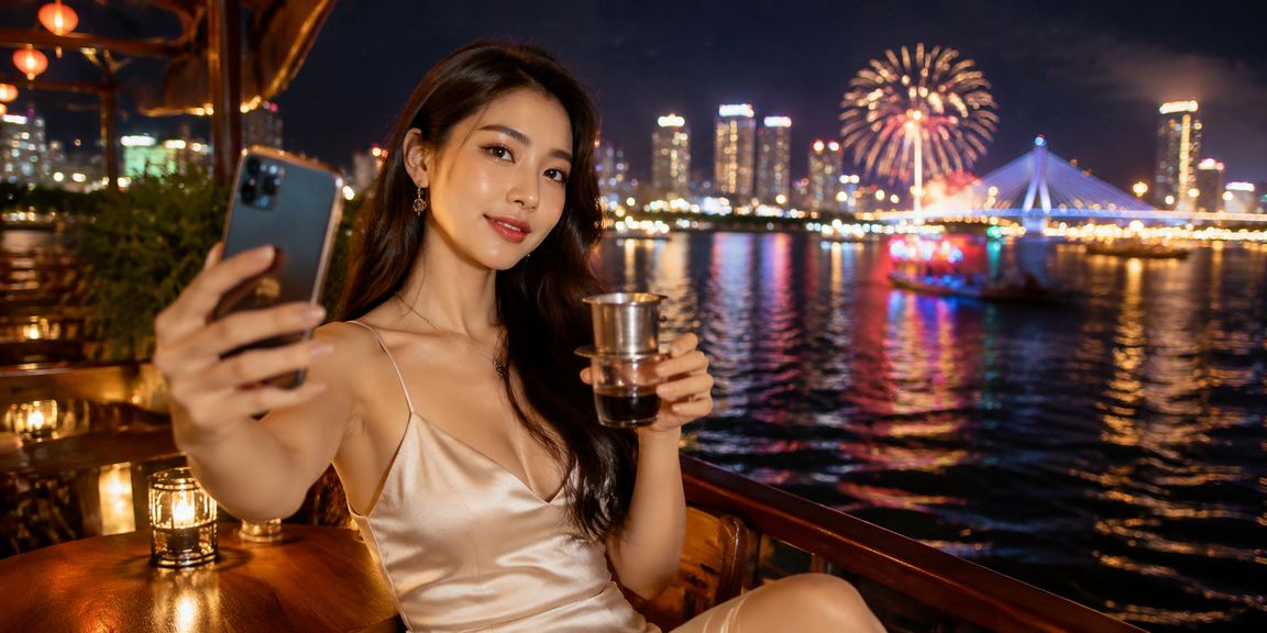 Người dùng tại Đà Nẵng thưởng thức cà phê và trải nghiệm casino di động trên điện thoại
